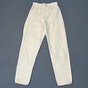 Levis Womens Size 26, 29L High Loose Taper Premium Jeans Big E‎ Ivory White NWI